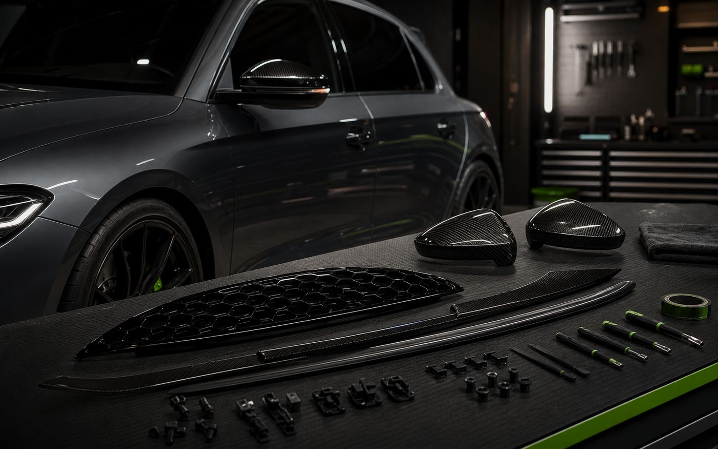 Sharp generated rear diffuser and styling parts fitment image